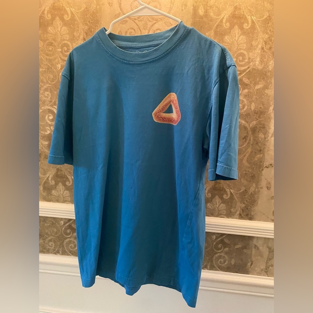 PALACE Blue Tee with Geometric Design